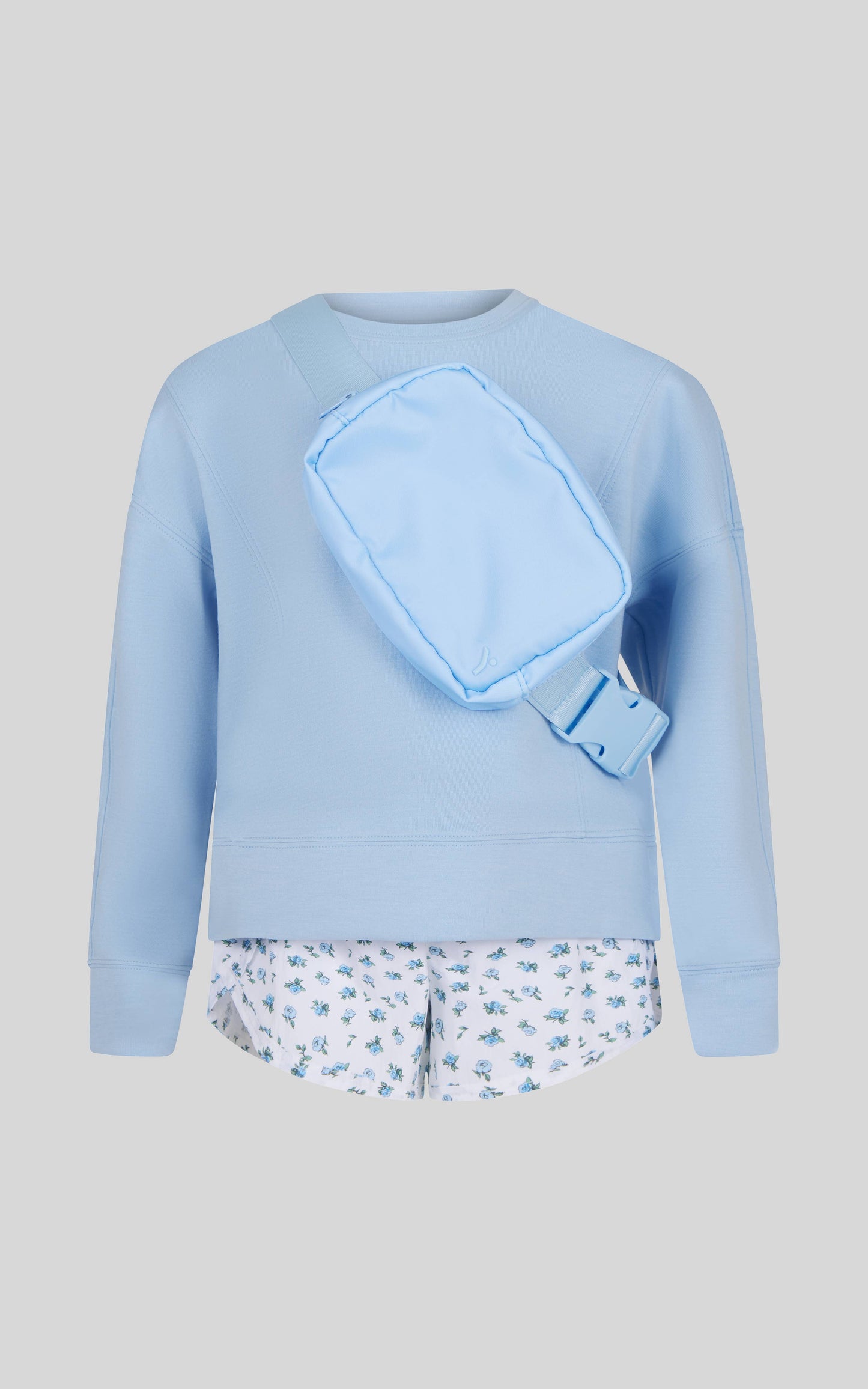 Little Girls Zuri Top, Running Shorts and Fanny Bag Set
