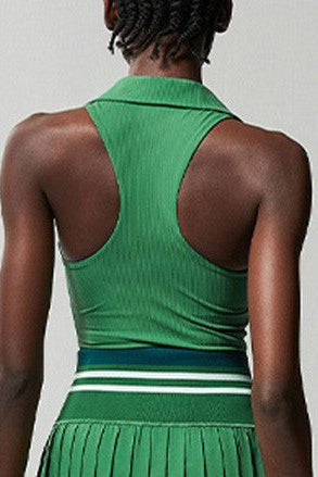 Swing & Serve Ace Collar Tank with Built-In Bra
