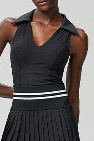 Swing & Serve Ace Collar Tank with Built-In Bra