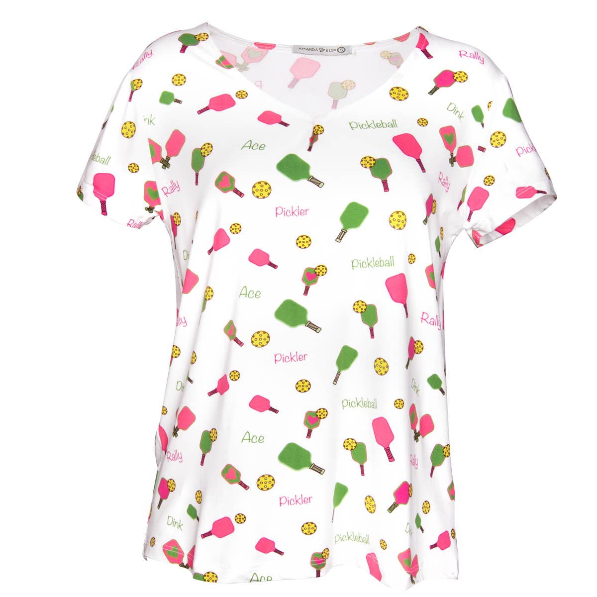 Amanda Blue Pickleball Pajama Top