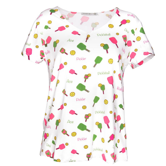 Amanda Blue Pickleball Pajama Top