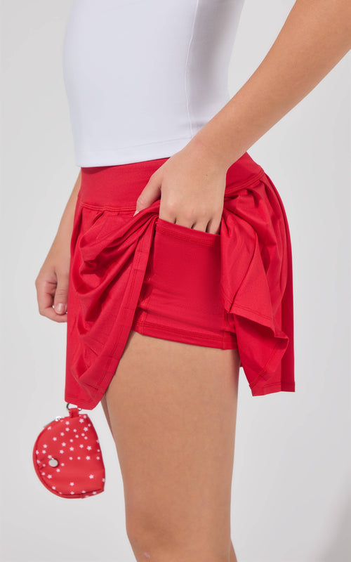 Girls Tennis 3 Piece Set (Red)
