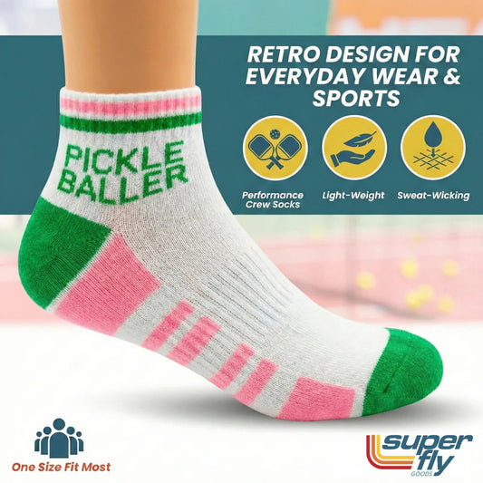 SuperFlyGoods Pickleball Women's Ankle Socks