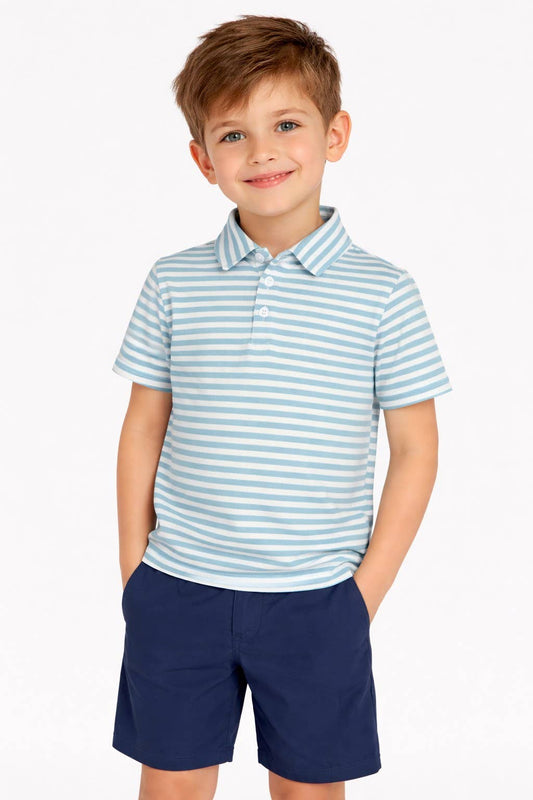 Boys Striped Set (Light Blue)