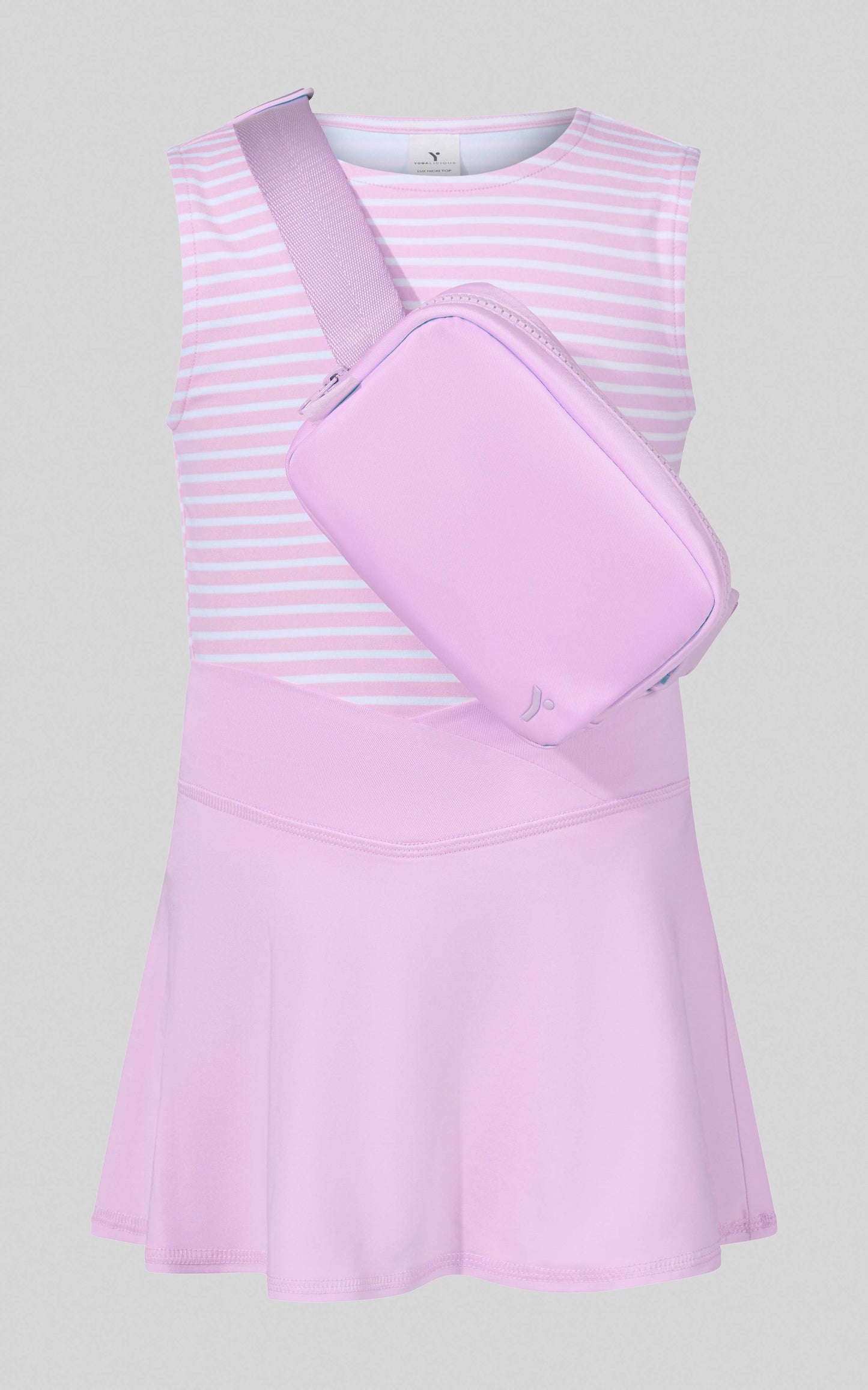 Little Girls Tank, Crossover Skort, Fanny bag Set
